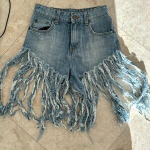 Carmar shredded Jean shorts